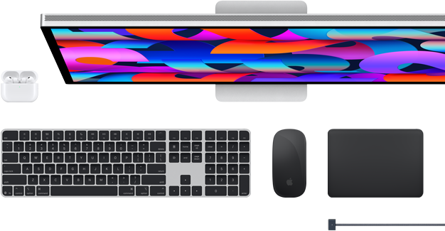 Mac Zubehör: AirPods, Studio Display, Magic Keyboard, Magic Mouse, Magic Trackpad, MagSafe Ladekabel
